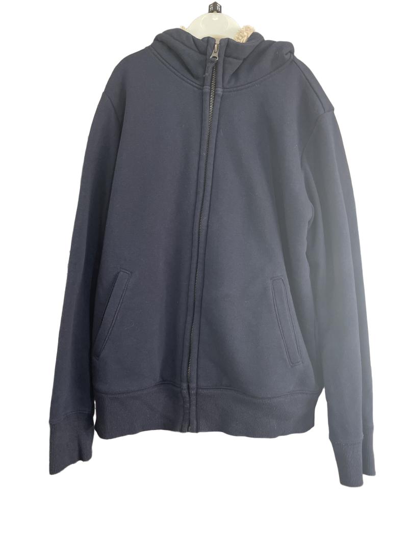Preloved Uniqlo - Navy Fur-lined Zip Hoodie (11-12y)