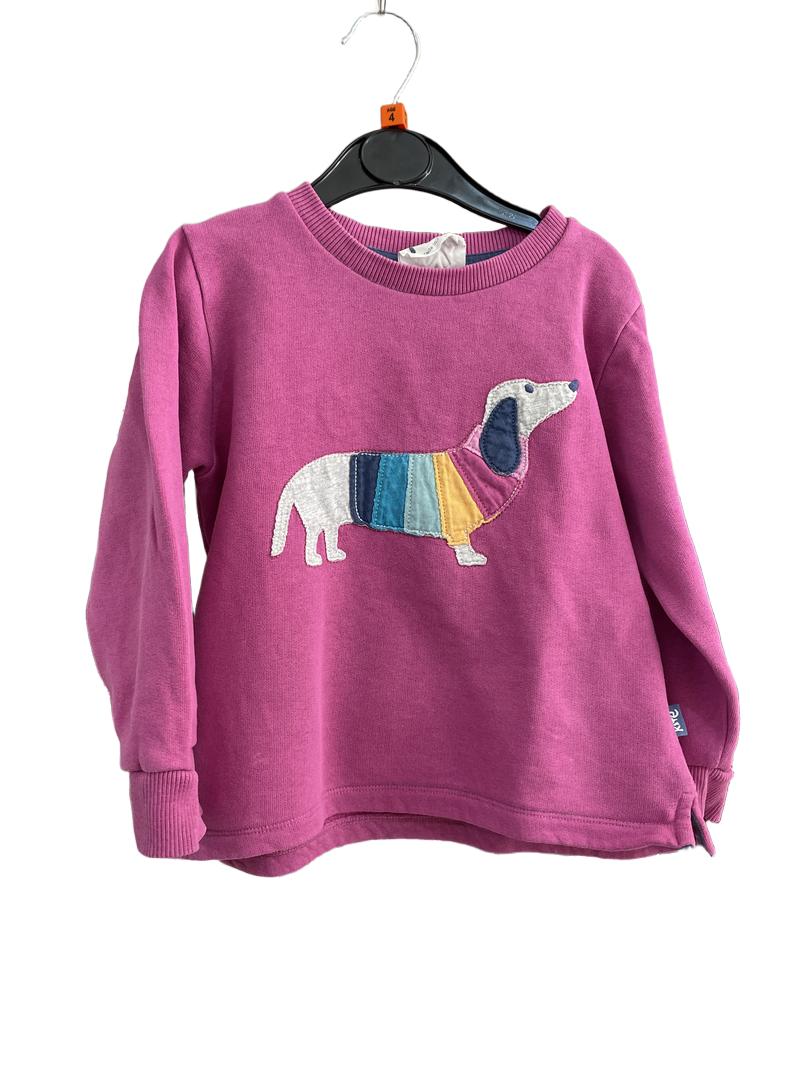 Preloved Kite - Pink Dog Sweatshirt (4-5y)