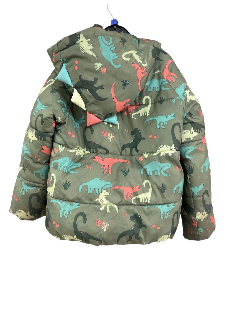 Preloved Marks & Spencer - Green Dinosaur Parka Puffer Jacket (6-7y)