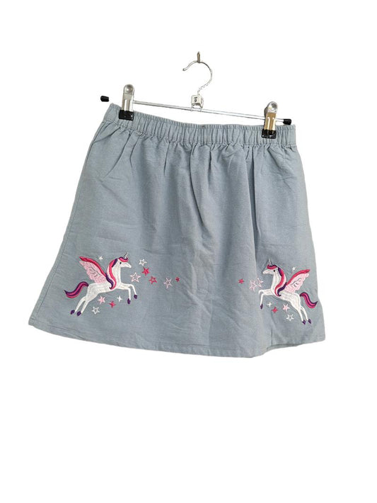 Preloved Mountain Warehouse - Blue Unicorn Embroidery Skirt (9-10y)