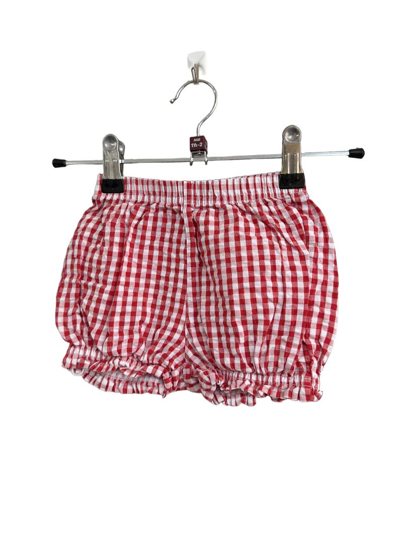 Preloved Unknown Brand - Red White Gingham Bloomers (18-24m)