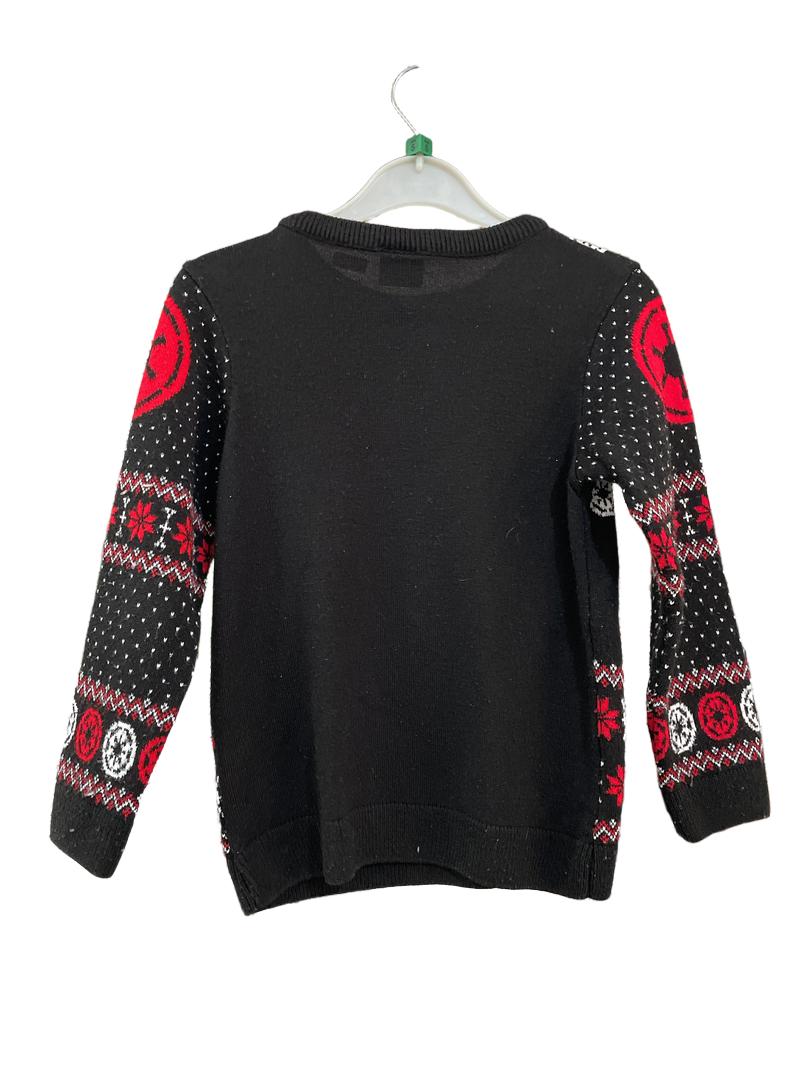 Preloved Pop Gear - Black Star Wars Storm Trooper Christmas Jumper (5-6y)