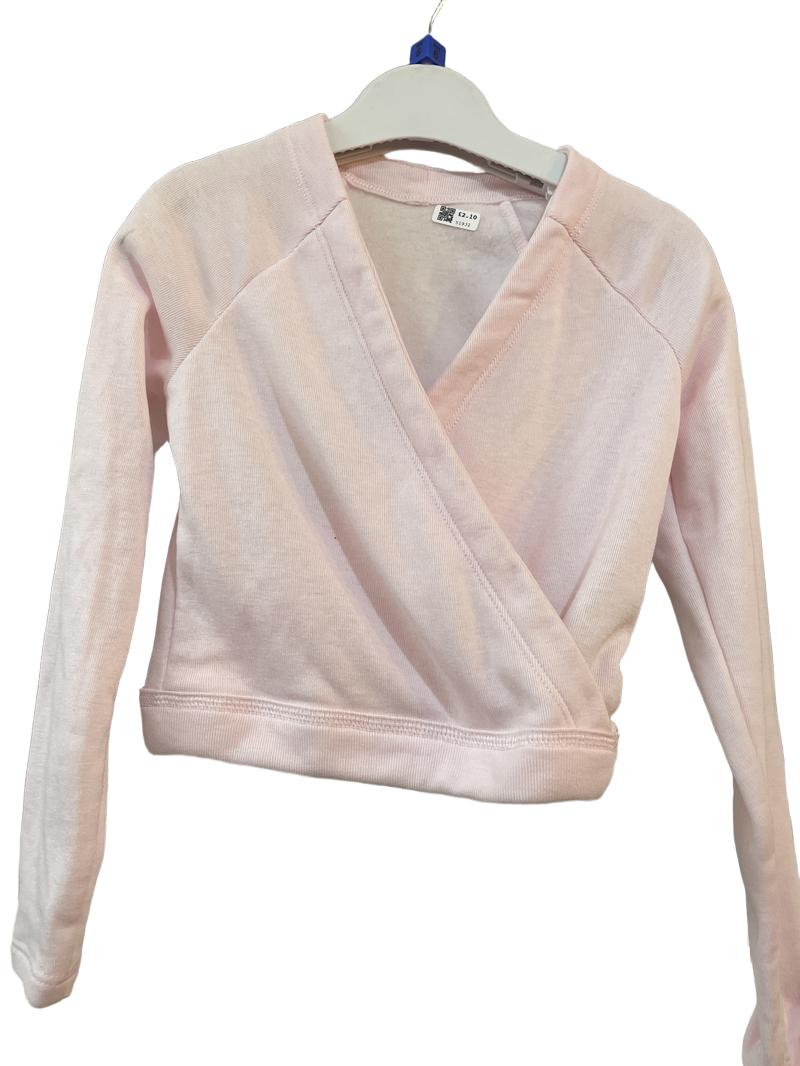 Preloved Decathlon - Pink Long-sleeved Dance Wrap Top (6-7y)