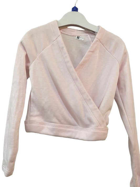 Preloved Decathlon - Pink Long-sleeved Dance Wrap Top (6-7y)