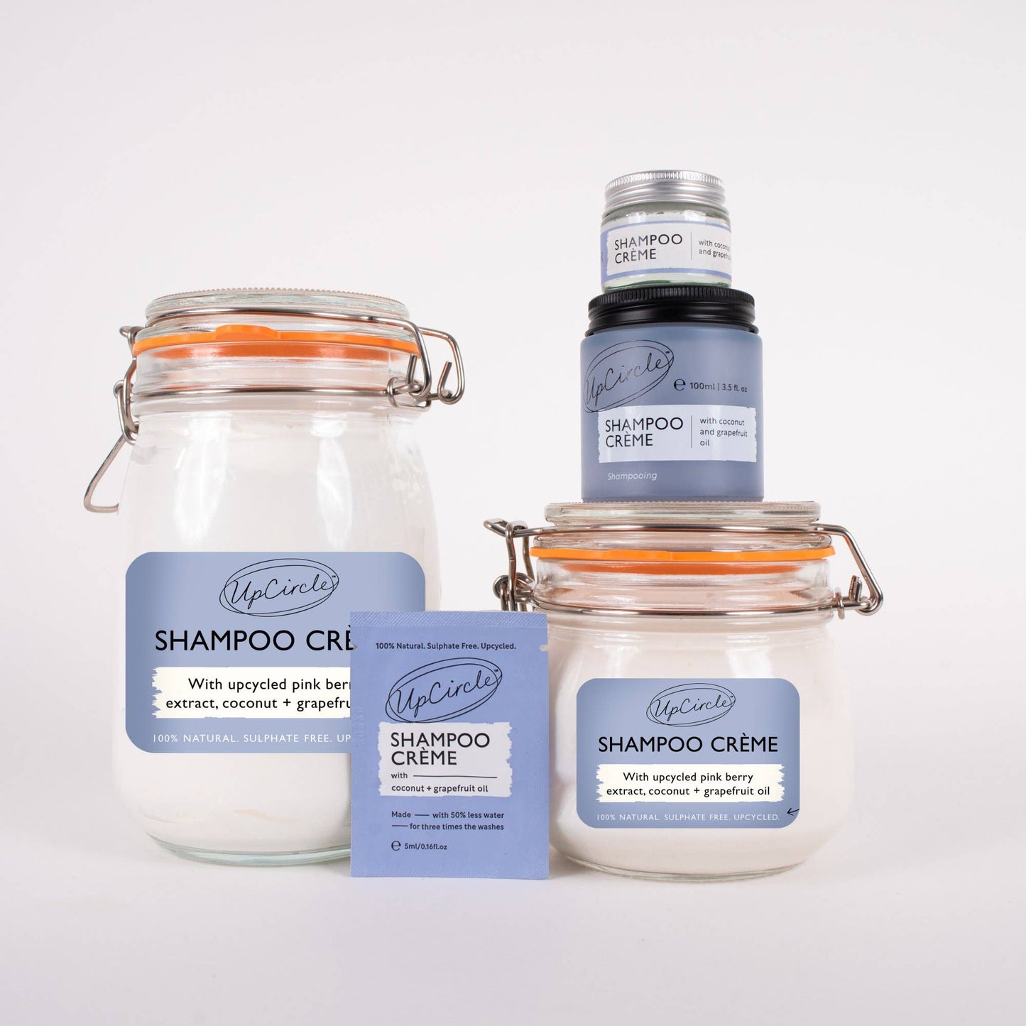 Vegan Refillable Shampoo Crème with Coconut + Grapefruit Oil