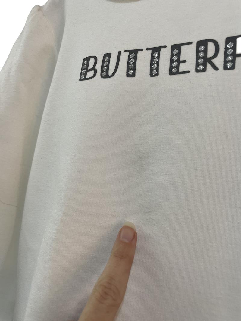 Preloved Mayoral - Cream Silver Sparkle Butterfly Dress (6-7y)