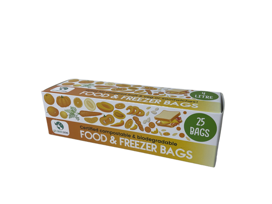4 Litre Certified Compostable Food & Freezer Bags (25 bags)