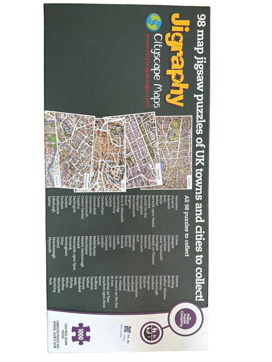 Preloved Toys - Jigraphy Cityscape Maps, Durham 1000 Piece Puzzle - The Happy Puzzle Company