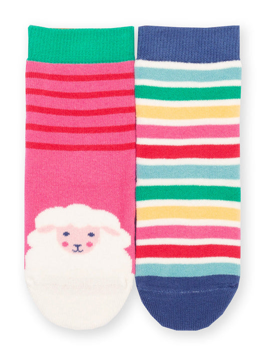 Kite Baa Baa Grippy Socks Azalea