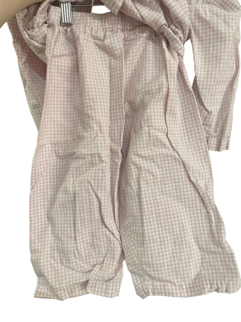 Preloved CRABTREE & EVELYN - Pink And White Gingham Pyjamas. (12-18m, 18-24m)