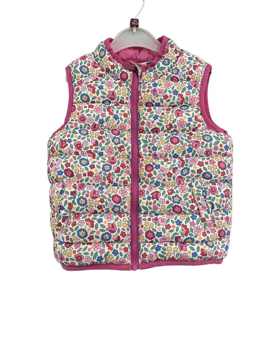 Preloved Jojo Maman Bebe - Pink Floral Gilet Jacket. (18-24m)