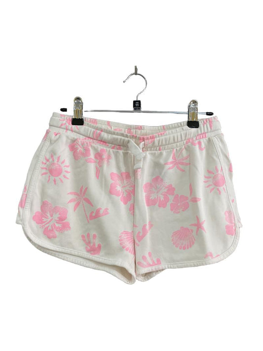 Preloved Marks & Spencer - White With Pink Beach Print Sports Shorts (11-12y) - Shorts