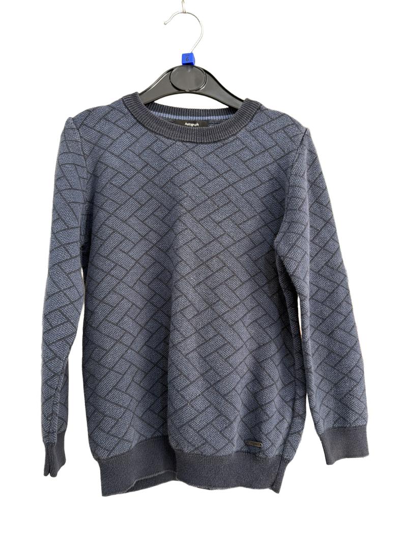 Preloved Autograph (M&S) - Knit Jumper With Geometric Design (6-7y)