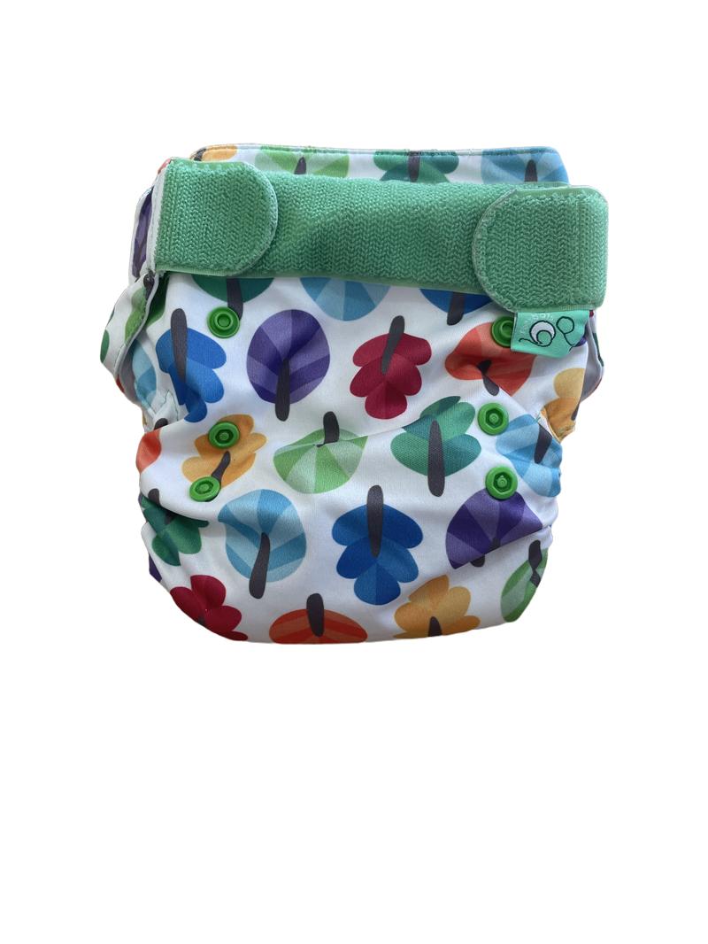 Preloved Totsbots - Multicolour Tree Reusable Nappy. Size 2