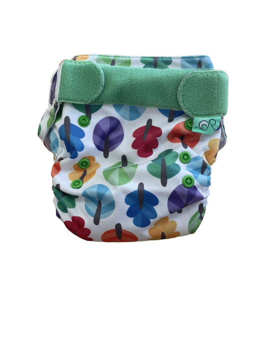 Preloved Totsbots - Multicolour Tree Reusable Nappy. Size 2