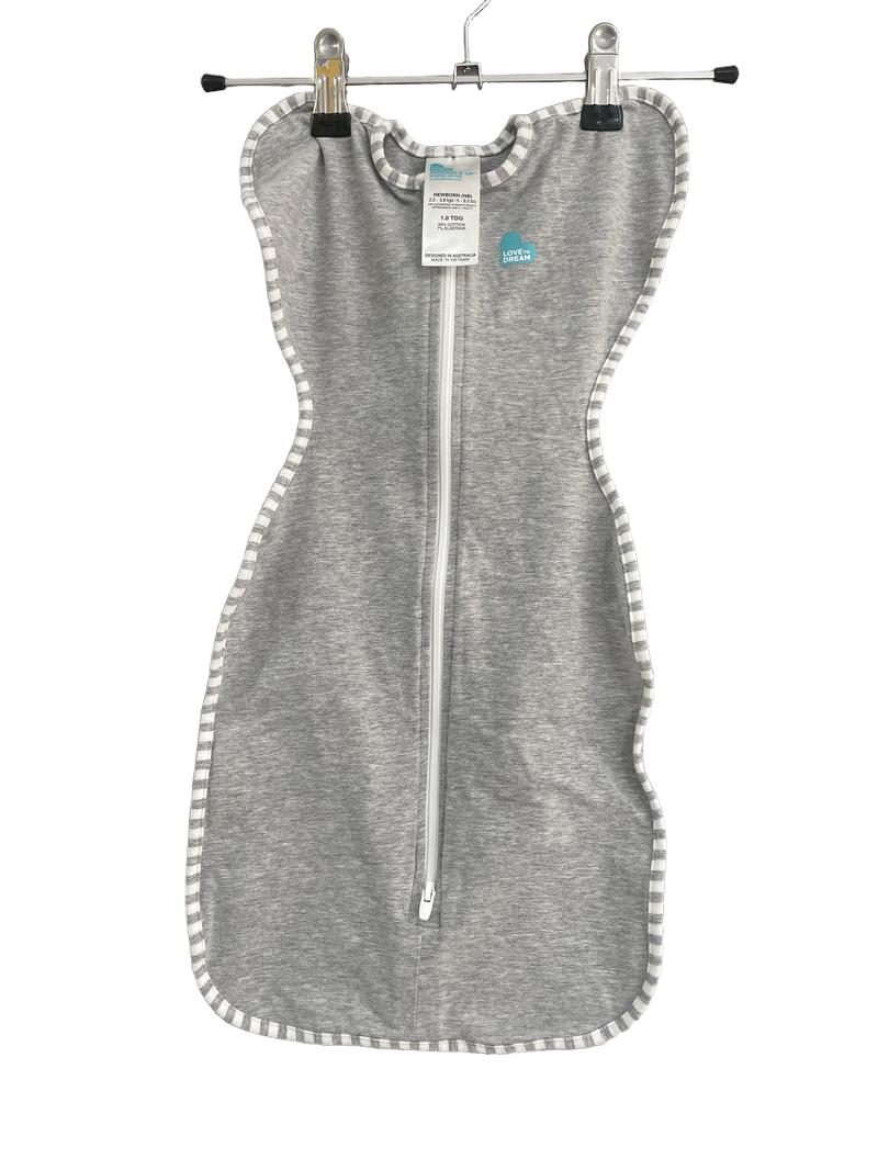 Preloved Love To Dream - Grey Swaddle Sleep Bag  (Newborn)