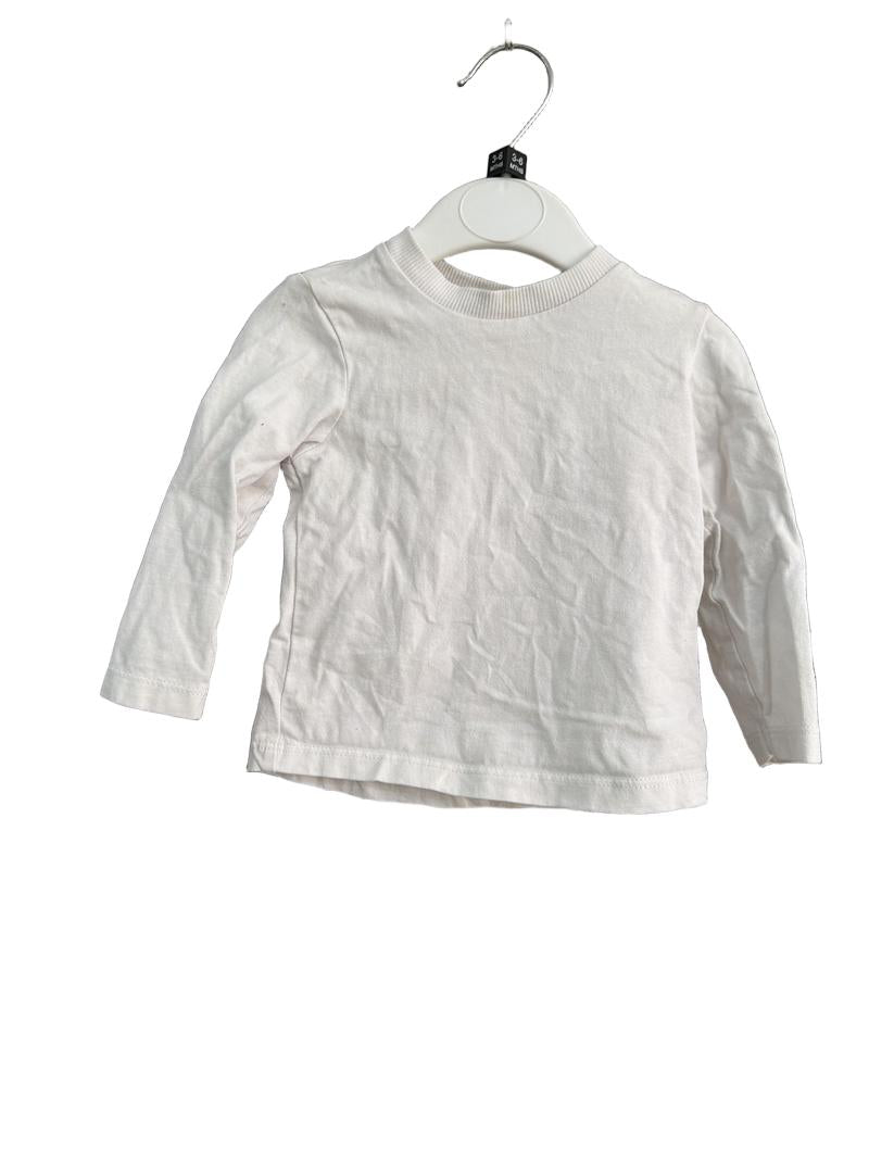 Preloved John Lewis - White Long-sleeved Top (3-6m)