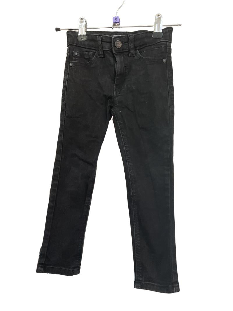 Preloved Next - Black Skinny Jeans With Adjustable Waist. (3-4y)