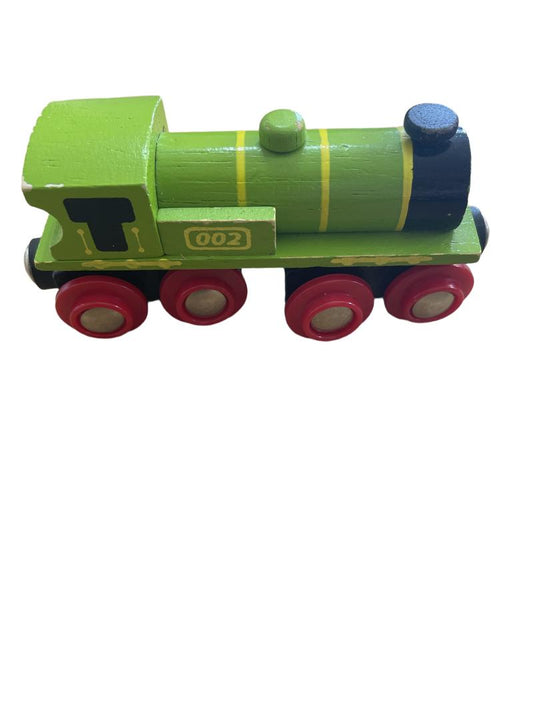 Preloved Toys - Green And Yellow Train. - Bigjigs Toys