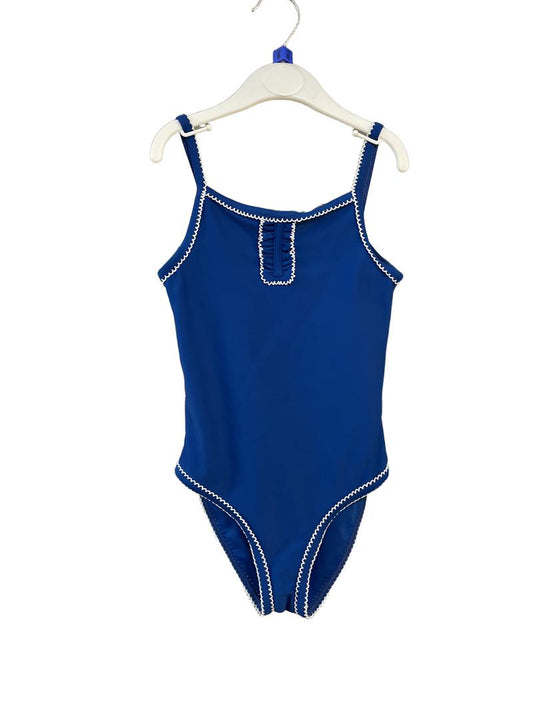 Preloved Petit Bateau - Blue White One Piece Girl Swimsuit (6-7y)