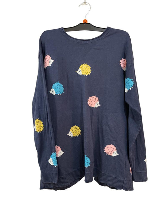 Preloved Frugi - Navy Hedgehog Maternity Nursing Jumper (10)