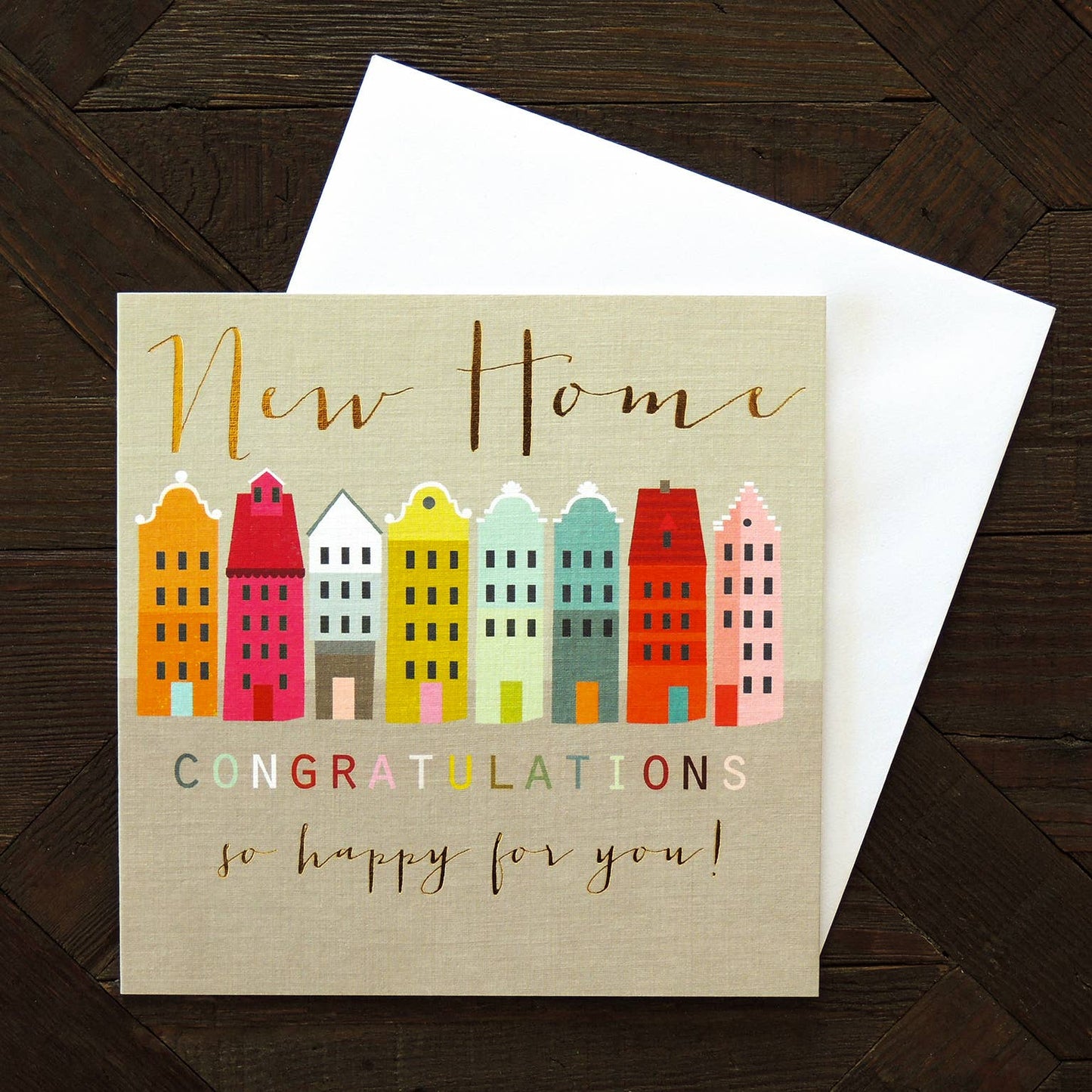 WO07 Gold Foiled New Home Card