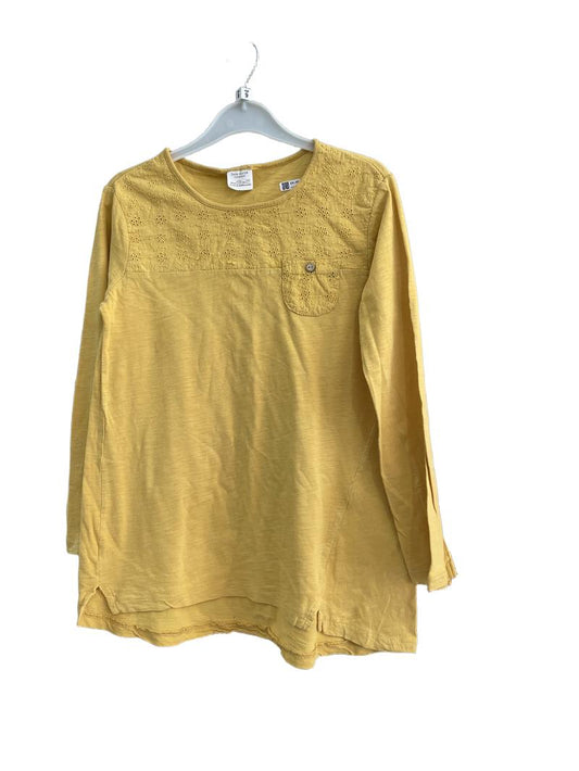 Preloved Zara Kids - Yellow Embroidered Long-sleeved Shirt (9-10y) - Top