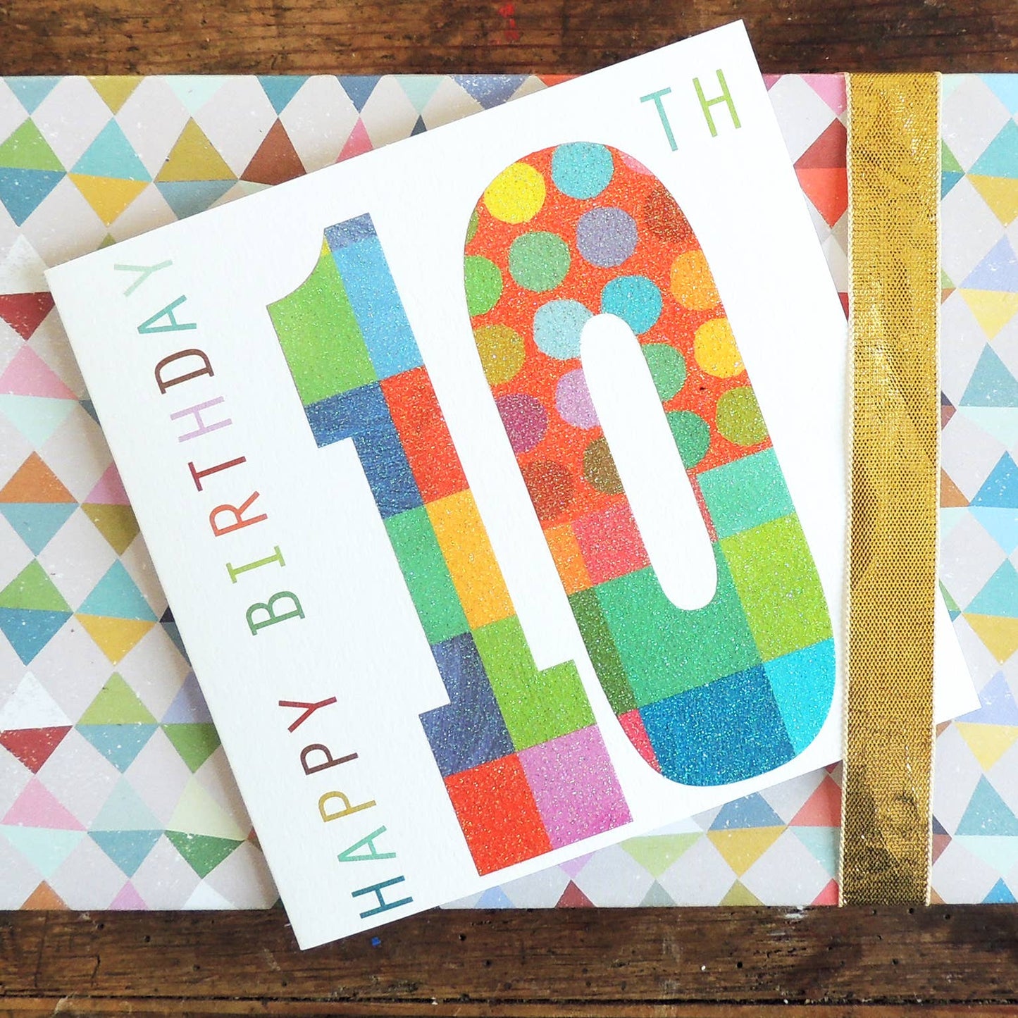 NO10 Sparkly 10th Birthday Card
