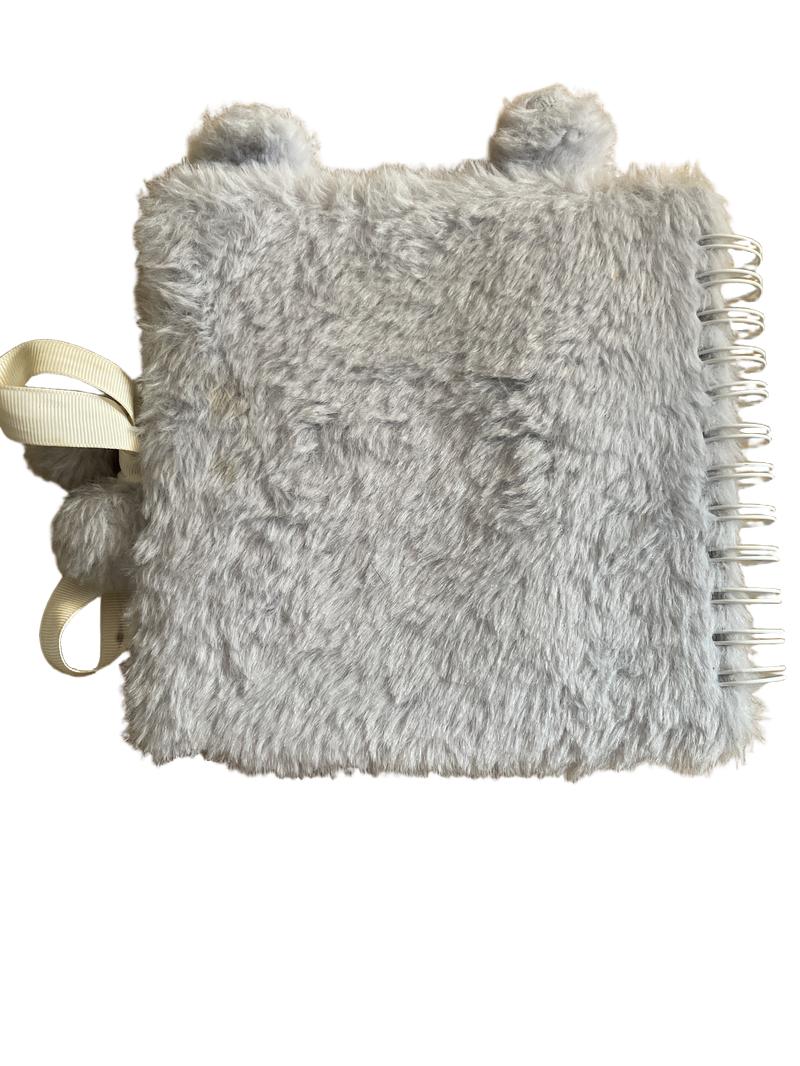 Preloved Paperchase - Grey Fluffy Bear Mini Scrapbook.