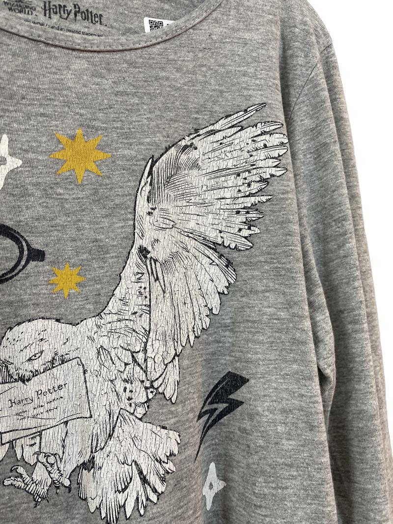 Preloved Unknown Brand - Gray Navy Harry Potter Long-sleeved Pyjama Set, 146-152 Cm (11-12y)