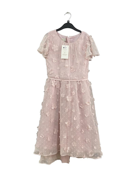 Preloved Monsoon - Pink Dress With Flowers (11y) - Dress