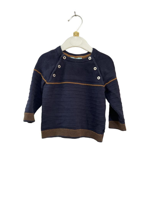Preloved Obaibi - Navy Knit Jumper (6-12m)