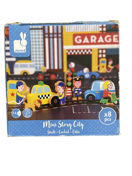 Preloved Mini Story City Wooden Cars - Janod