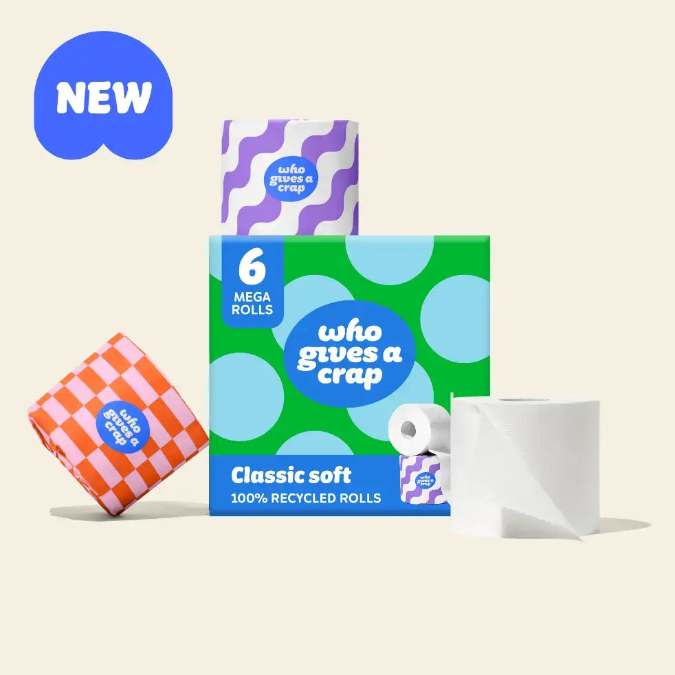 Classic Soft Recycled Toilet Paper (6 pack) - Who Gives A Crap