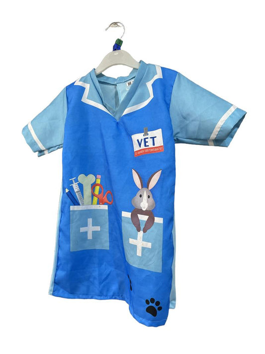 Preloved Unknown Brand - Costume - Blue Vet Costume, 5-7y (5-6y, 6-7y)