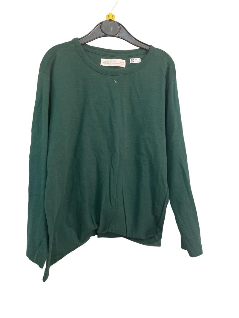 Preloved Zara - Green Long-sleeved T Shirt (7-8y)