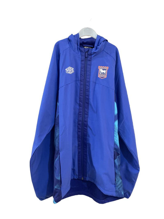 Preloved Umbro - Blue Ipswich Town FC Training Waterproof Windbreaker, YXL (12-13y, 13-14y)
