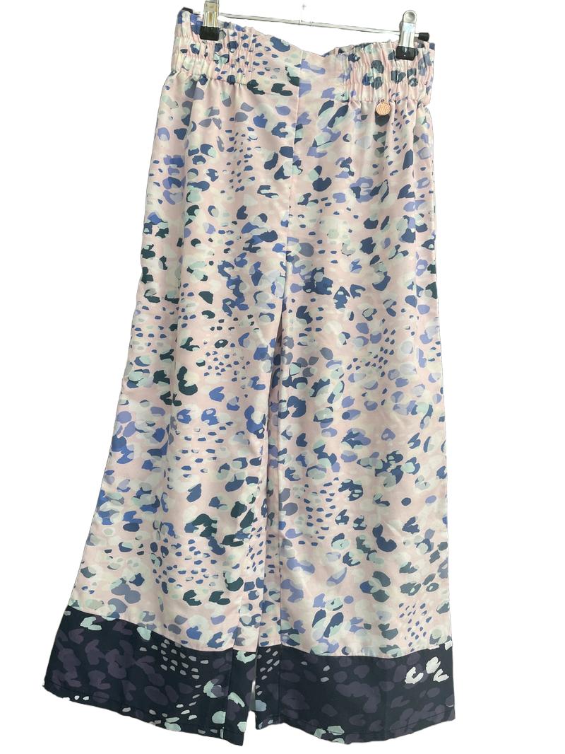 Preloved Angel & Rocket - Pink Blue Dot Print Lightweight Trousers (12-13y)