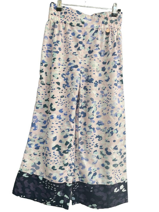 Preloved Angel & Rocket - Pink Blue Dot Print Lightweight Trousers (12-13y)