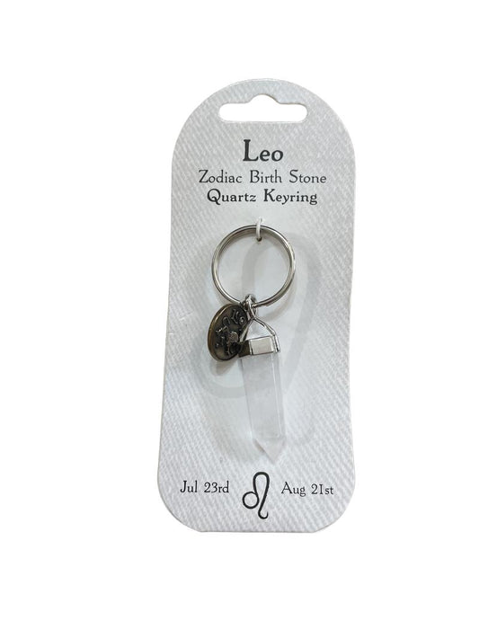Preloved British Fossils - Leo Birth Stone Keyring Quartz.