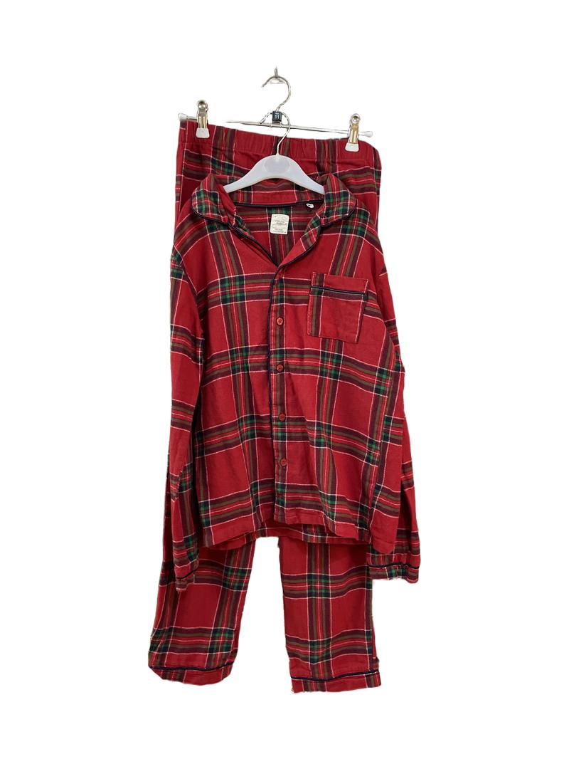 Preloved Chelsea Peers - Red Green Check Flannel Pyjama Set (11-12y)