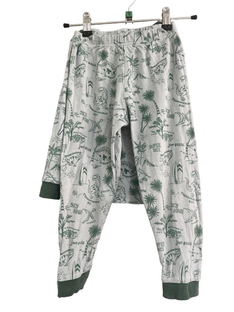 Preloved John Lewis - Green Dinosaur Long Sleeve Pyjamas. (5y)