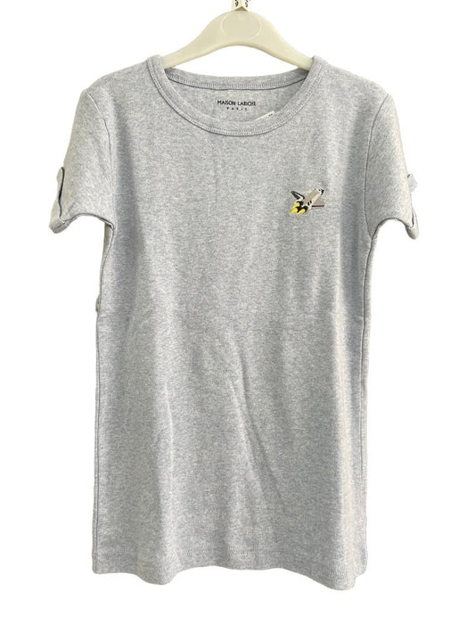Preloved Maison Labiche - Blue Short-sleeved T Shirt With Space Shuttle Applique (9-10y) - Top