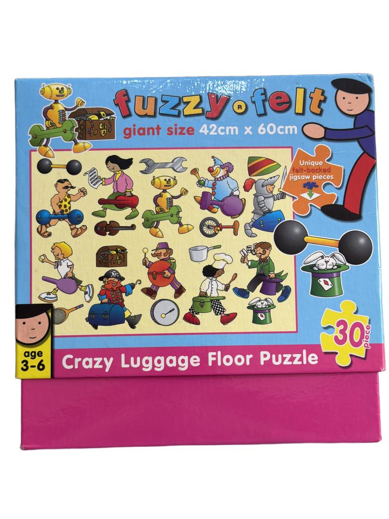 Preloved Toys - Crazy Luggage Floor Puzzle, 30 Piece - Fuzzy Felt