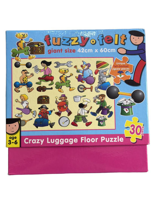 Preloved Toys - Crazy Luggage Floor Puzzle, 30 Piece - Fuzzy Felt