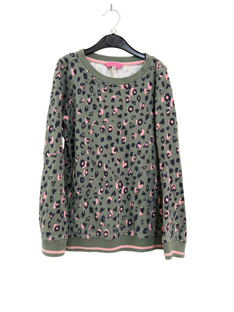 Preloved Joules - Green Pink Navy Animal Print Long-sleeved Top (9-10y)