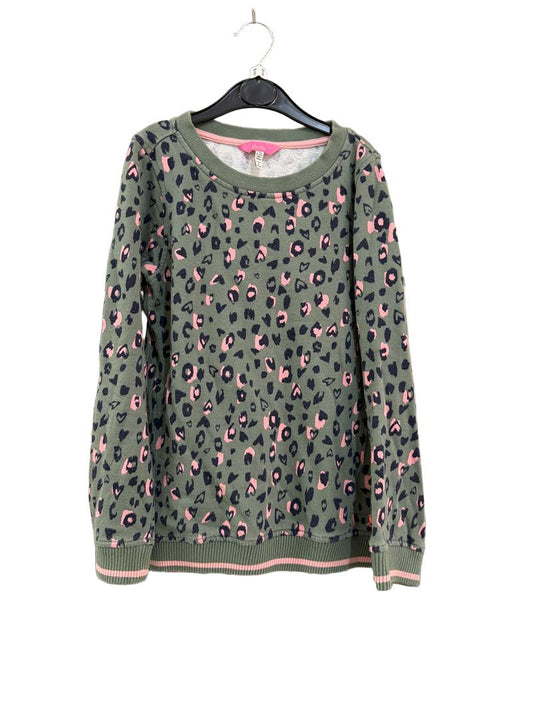 Preloved Joules - Green Pink Navy Animal Print Long-sleeved Top (9-10y)