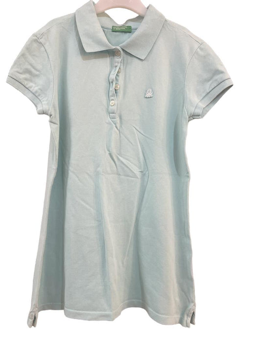 Preloved United Colors Of Benetton - Light Green Short-sleeved Polo Top (11-12y)