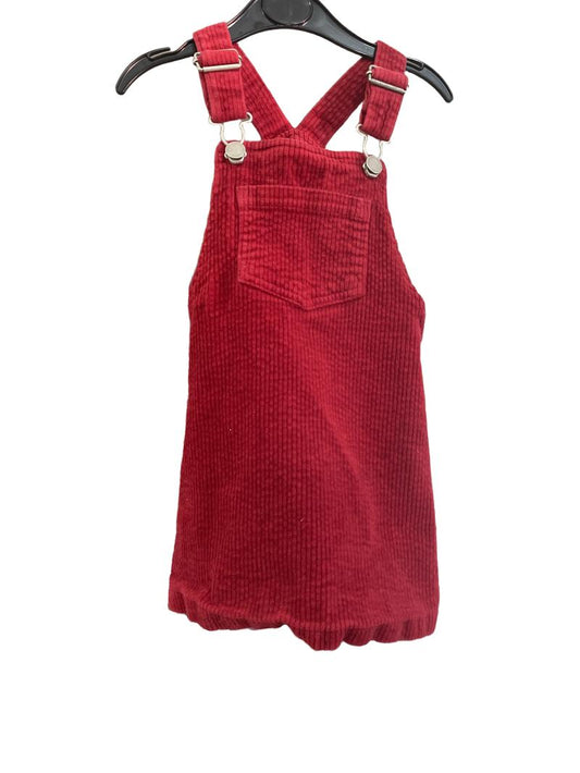 Preloved Next - Red Corduroy Pinafore. (2-3y)