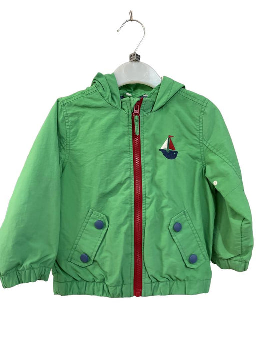 Preloved John Lewis - Jacket - Green Waterproof Shell Jacket With Sailboat Embroidery (12-18m)